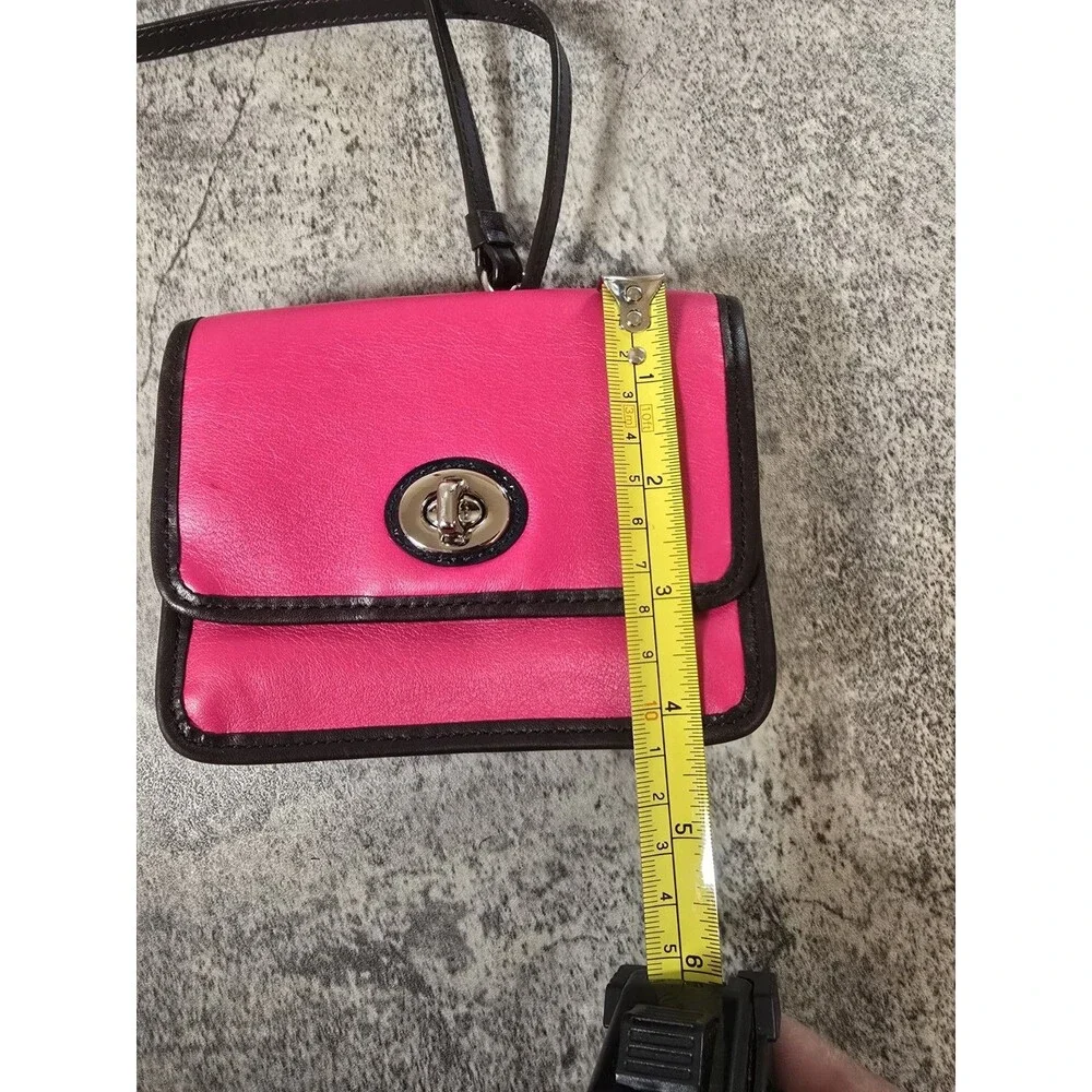 COACH Legacy Colorblock MINI Crossbody in SVFXM SV/Fuchsia Pink Multicolor 48022